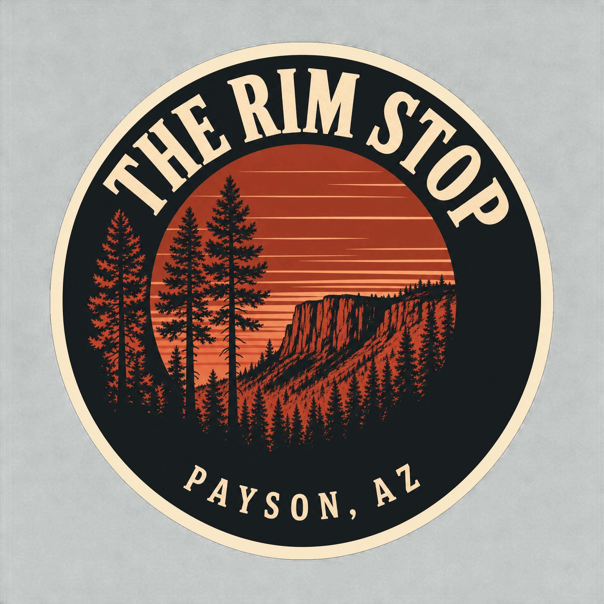 The Rim Stop badge logo